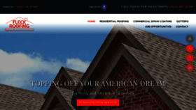 What Fleckroofing.com website looked like in 2020 (3 years ago)