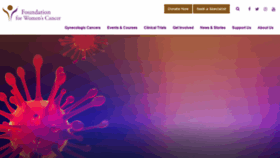 What Foundationforwomenscancer.org website looked like in 2020 (3 years ago)