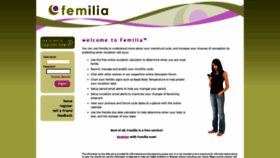 What Femilia.com website looked like in 2020 (3 years ago)