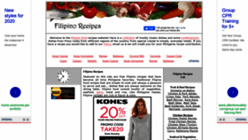 What Filipinofoodrecipes.net website looked like in 2020 (3 years ago)
