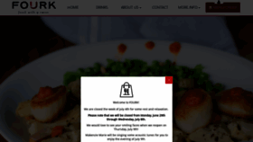 What Fourkrestaurant.com website looked like in 2020 (3 years ago)