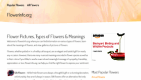 What Flowerinfo.org website looked like in 2020 (3 years ago)