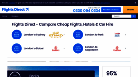 What Flightsdirect.com website looked like in 2020 (3 years ago)