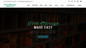 What Foodstoragemadeeasy.com website looked like in 2020 (3 years ago)