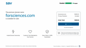 What Forsciences.com website looked like in 2020 (3 years ago)