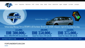What Fortunerentcar.com website looked like in 2020 (3 years ago)