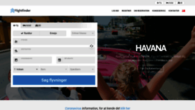 What Flightfinder.dk website looked like in 2020 (3 years ago)
