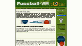 What Fussball-wm-total.de website looked like in 2020 (3 years ago)