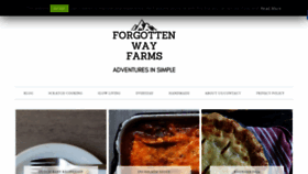 What Forgottenwayfarms.com website looked like in 2020 (3 years ago)