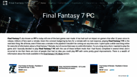 What Finalfantasy7pc.com website looked like in 2020 (3 years ago)