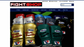 What Fightshop.com website looked like in 2020 (3 years ago)