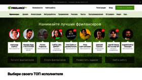 What Freelance.ru website looked like in 2020 (4 years ago)