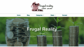 What Frugalreality.com website looked like in 2020 (3 years ago)