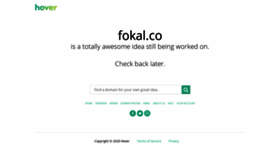 What Fokal.co website looked like in 2020 (3 years ago)