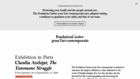 What Fondation.cartier.com website looked like in 2020 (3 years ago)