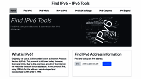 What Findipv6.com website looked like in 2020 (3 years ago)