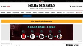 What Folha.com website looked like in 2020 (3 years ago)