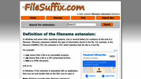 What Filesuffix.com website looked like in 2020 (3 years ago)