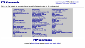 What Ftp-commands.com website looked like in 2020 (5 years ago)