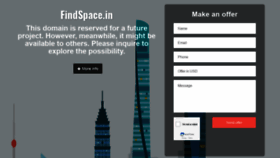 What Findspace.in website looked like in 2020 (3 years ago)