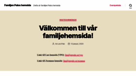 What Familjenpalo.se website looked like in 2020 (3 years ago)