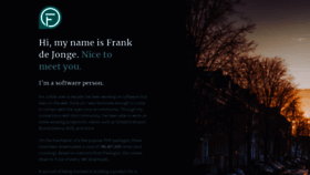 What Frankdejonge.nl website looked like in 2020 (3 years ago)