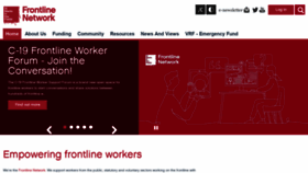 What Frontlinenetwork.org.uk website looked like in 2020 (3 years ago)