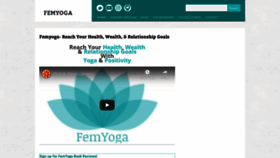What Femyoga.com website looked like in 2020 (3 years ago)