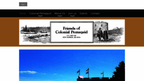 What Friendsofcolonialpemaquid.org website looked like in 2020 (3 years ago)