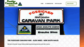 What Fossickercaravanpark.com.au website looked like in 2020 (3 years ago)