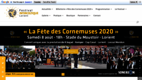 What Festival-interceltique.bzh website looked like in 2020 (3 years ago)