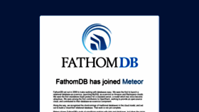 What Fathomdb.com website looked like in 2020 (3 years ago)