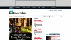What Frugalvillage.com website looked like in 2020 (3 years ago)