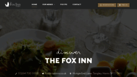 What Foxinntangley.co.uk website looked like in 2020 (3 years ago)