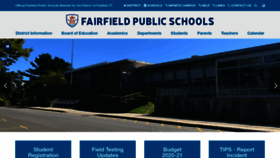 What Fairfieldschools.org website looked like in 2020 (3 years ago)