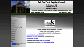What Fairfaxfbc.org website looked like in 2020 (3 years ago)