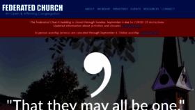 What Fedchurch.org website looked like in 2020 (3 years ago)