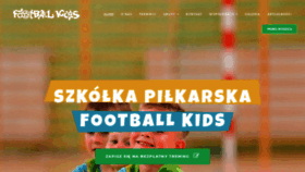 What Football-kids.com website looked like in 2020 (3 years ago)