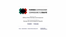 What Fairnesscommissioner.ca website looked like in 2020 (3 years ago)
