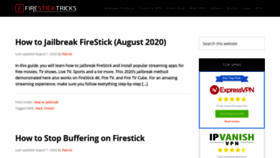 What Firesticktricks.com website looked like in 2020 (3 years ago)