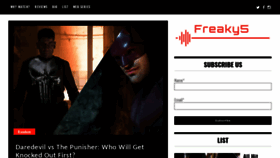 What Freaky5.com website looked like in 2020 (3 years ago)