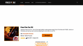 What Freefirepc.com website looked like in 2020 (3 years ago)