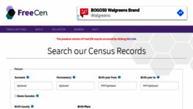 What Freecen.org.uk website looked like in 2020 (4 years ago)