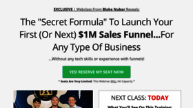What Funnelformula.com website looked like in 2020 (3 years ago)
