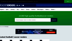 What Footballrenders.com website looked like in 2020 (3 years ago)