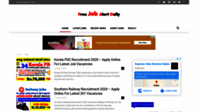 What Freejobalertdaily.in website looked like in 2020 (3 years ago)