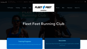 What Fleetfeetsavannah.com website looked like in 2020 (3 years ago)
