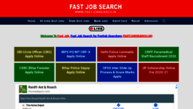 What Fastjobsearch.in website looked like in 2020 (3 years ago)