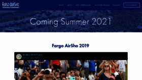 What Fargoairsho.com website looked like in 2020 (5 years ago)