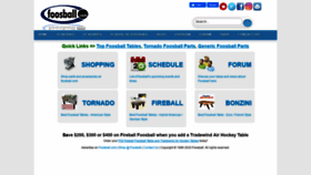 What Foosball.com website looked like in 2020 (3 years ago)